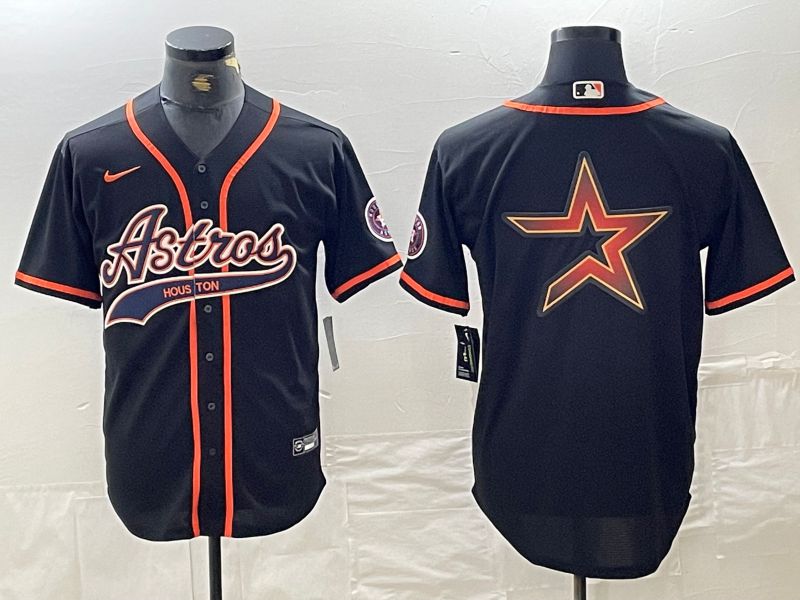 Men Houston Astros Blank Black Jointly 2024 Nike MLB Jersey style 5